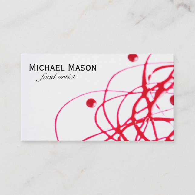 Carte De Visite Artistique | Red (Devant)