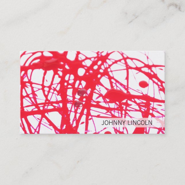 Carte De Visite Artistique | Rouge II (Devant)