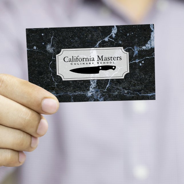 Carte De Visite Arts culinaires | Chef | Marbré (Créateur téléchargé)
