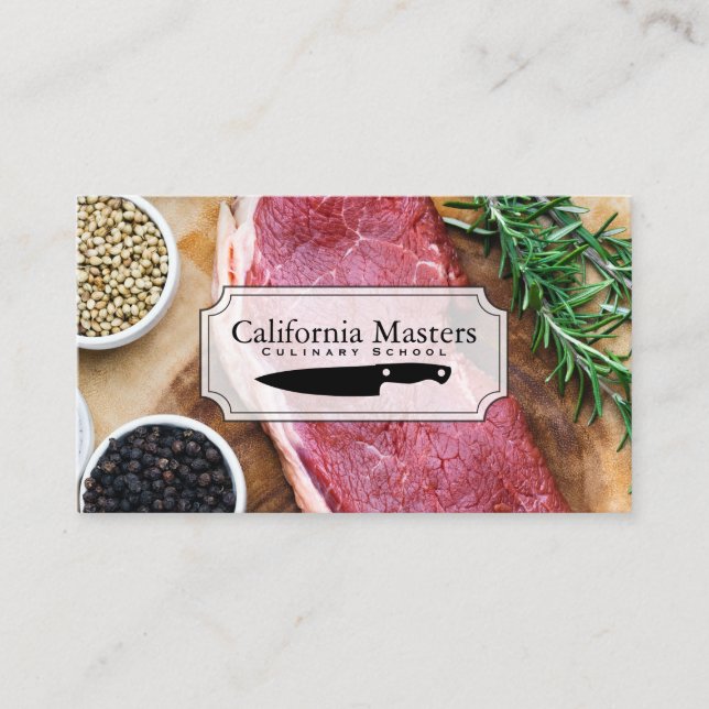 Carte De Visite Arts culinaires | Chef | Steak et Herbes (Devant)