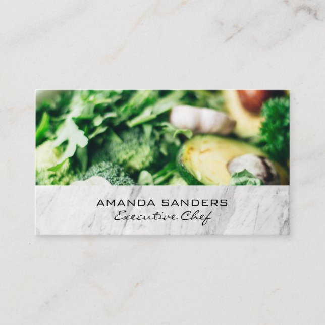 Carte De Visite Arts culinaires | Produits verts (Devant)
