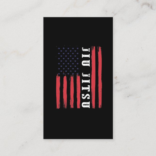 Carte De Visite Arts martiaux Drapeau américain Jiu Jitsu (Devant)