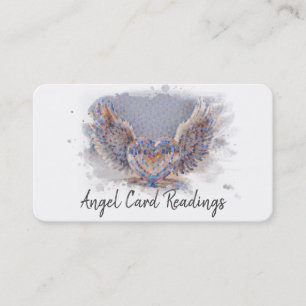 Carte De Visite *~* Artsy Pixelated Heart Angel Wings AP78 QR