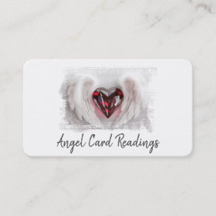 Carte De Visite *~* Artsy RUBY Heart Angel Wings AP78 QR