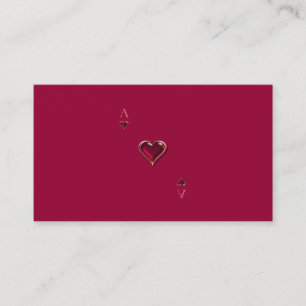 Carte De Visite As des coeurs personnels/cartes de visite