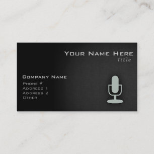 Carte De Visite Ash Gray microphone