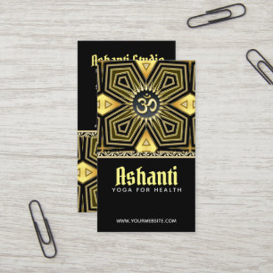 Carte de visite Ashanti Yoga Black Gold Déco
