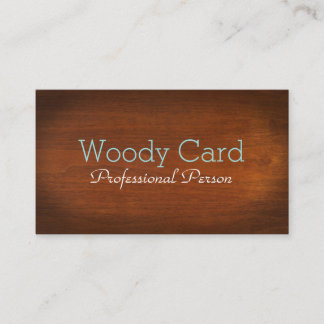 Carte De Visite Aspect en bois poli