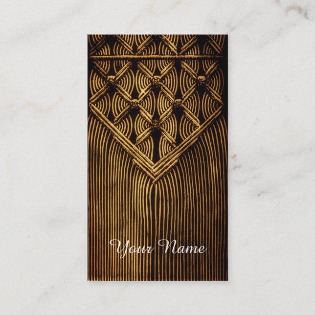 Carte De Visite aspect Macramé vintage (Devant)