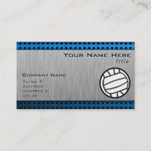 Carte De Visite Aspect métal brossé Volleyball