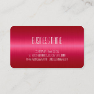 Carte De Visite Aspect métallique en acier inoxydable rose chaud