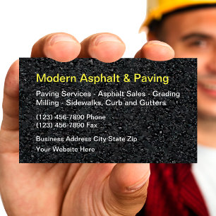 Carte De Visite Asphalt And Paving Construction Services
