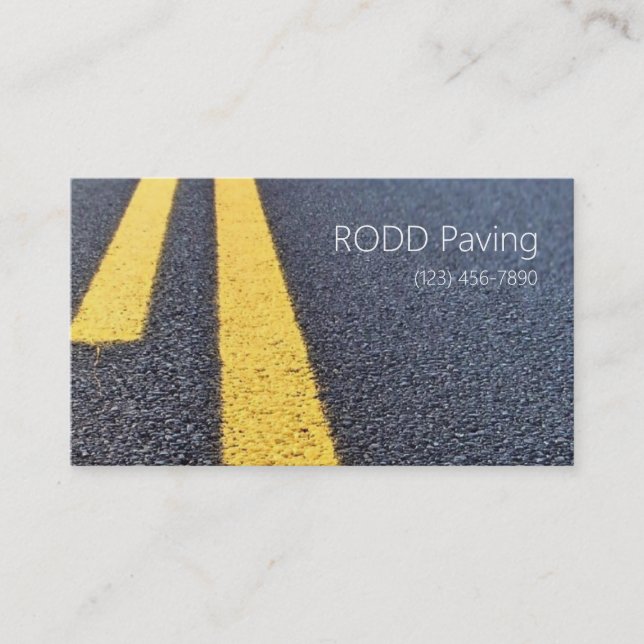 Carte De Visite Asphalte, Carrelage, Construction, Travail routier (Devant)