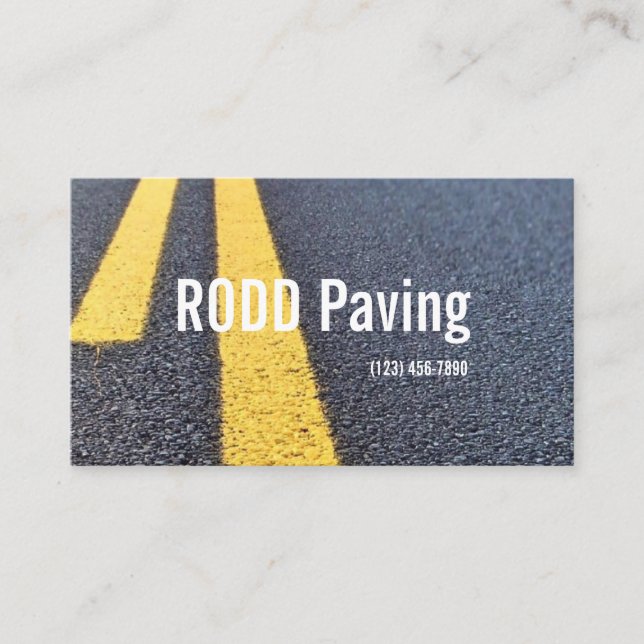 Carte De Visite Asphalte, Carrelage, Construction, Travail routier (Devant)