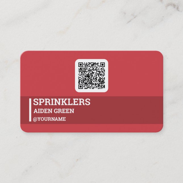 Carte De Visite Aspirateurs Irrigation QR personnalisée (Devant)