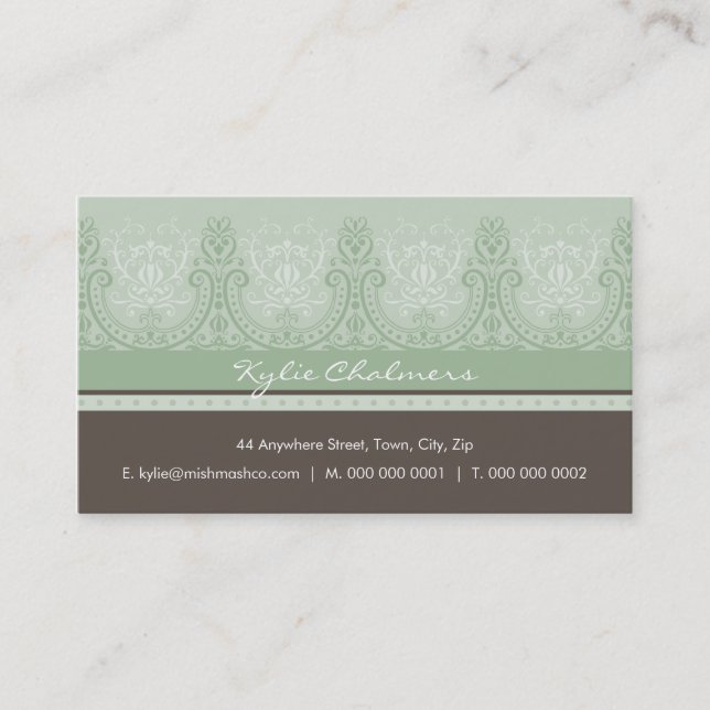 CARTE DE VISITE assez détaillé (Devant)