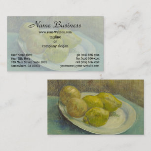 Carte De Visite Assiette de citrons de Van Gogh Jaune Art de cuisi