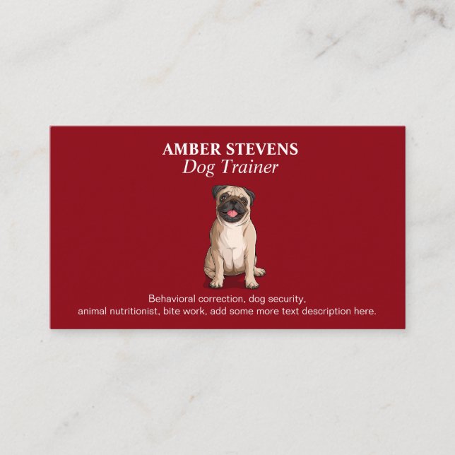 Carte De Visite assis Doggie (Devant)
