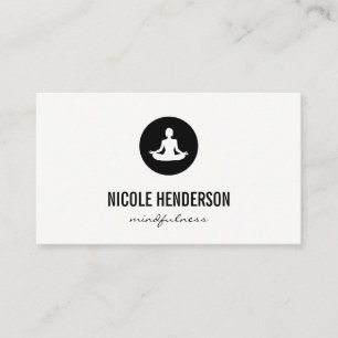 Carte De Visite Assis Lotus Pose Minimaliste