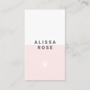 Carte de visite assis pour animal de compagnie Pin