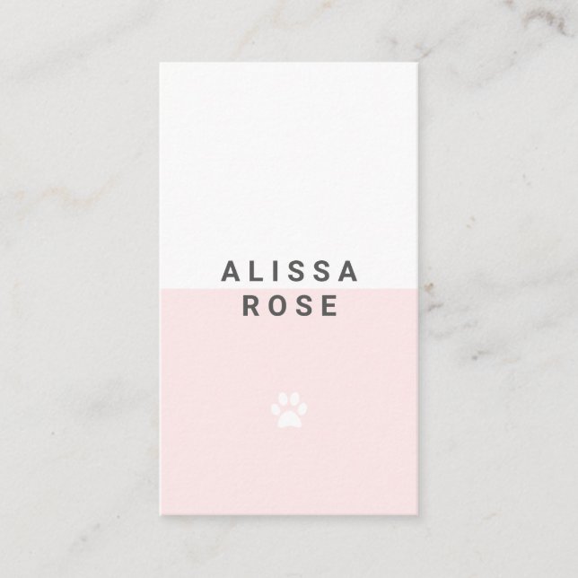 Carte de visite assis pour animal de compagnie Pin (Devant)