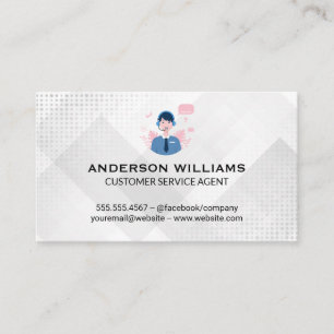 Carte De Visite Assistance clientèle du centre d'appel   Personnes