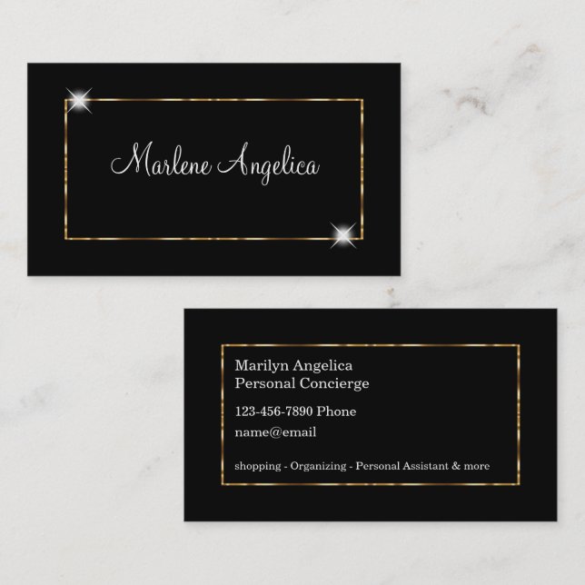 Carte De Visite Assistant Concierge personnel classique (Devant / Derrière)
