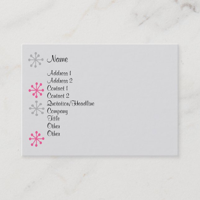 Carte De Visite Assistant personnel (Devant)