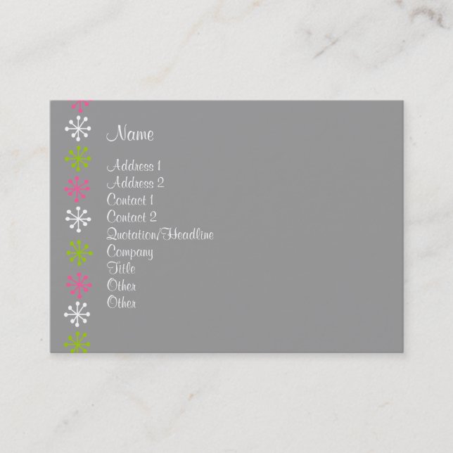 Carte De Visite Assistant personnel (Devant)