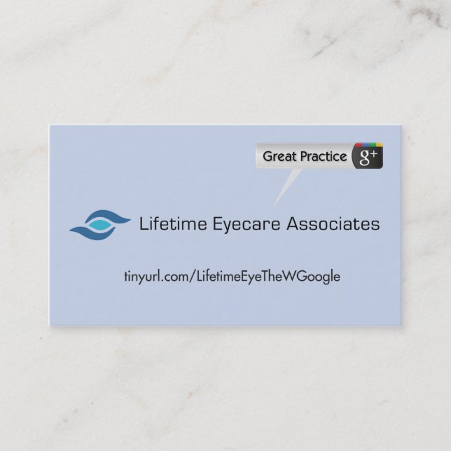 Carte De Visite Associés d'Eyecare de vie (Devant)