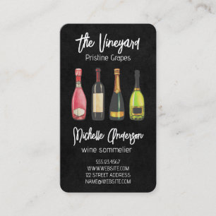 Carte De Visite Assortiment de vins   Créatif