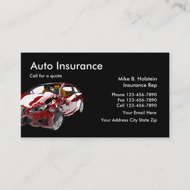 Carte De Visite Assurance automobile (Devant)