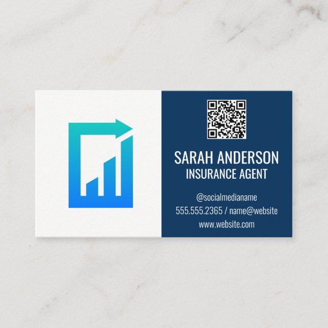 Carte De Visite Assurance automobile | Logo de travail du papier f (Devant)