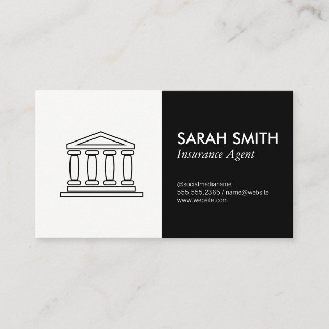 Carte De Visite Assurance / courtier / agent immobilier (Devant)