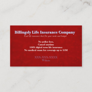 Carte de visite « Assurance-vie »