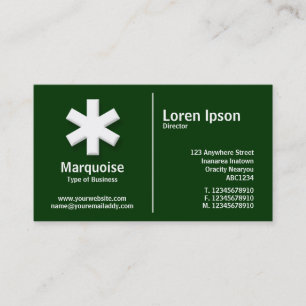Carte De Visite Astérisque blanc moyen - Vert foncé (003300)