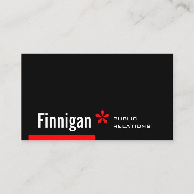 Carte De Visite Astérisque de Finnigan (Devant)