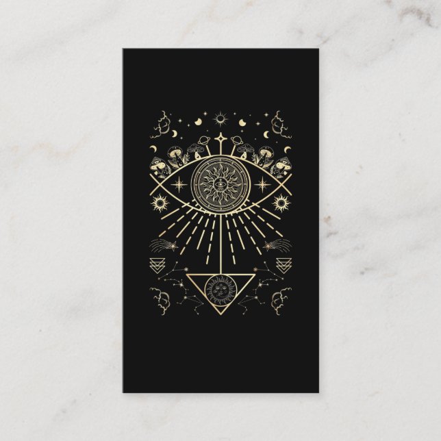Carte De Visite Astrologie de la spiritualité du soleil céleste (Devant)