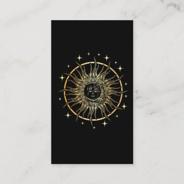 Carte De Visite Astrologie des étoiles spirituelles Art de la lune (Devant)