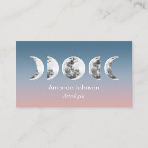 Carte De Visite Astrologie des phases de la lune Yoga Guérisseur h