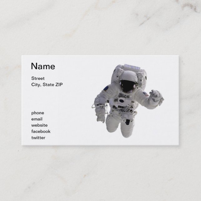 Carte De Visite Astronaute (Devant)