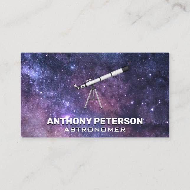 Carte De Visite Astronomie | Espace et télescope (Devant)