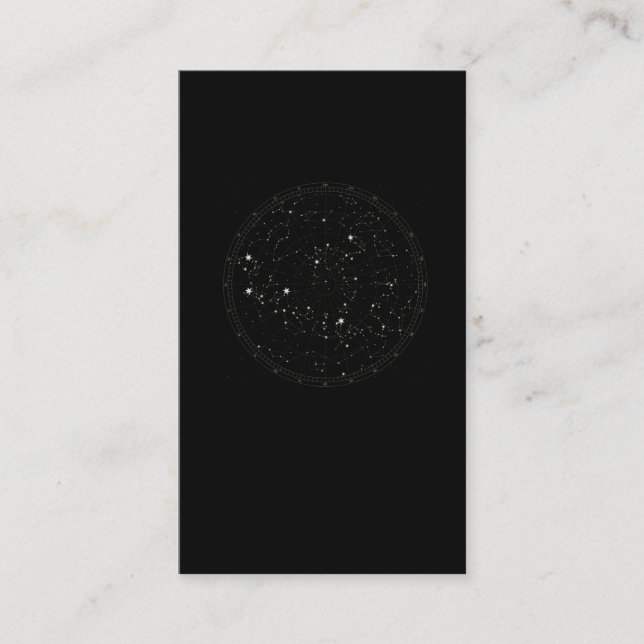 Carte De Visite Astronomie Sky Map Stars Horoscope Constellation (Devant)