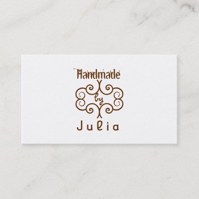 Carte de visite astucieux fait main (Devant)