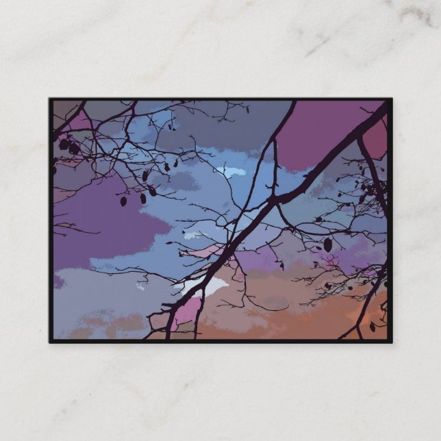 Carte De Visite ATC abstrait de coucher du soleil (Devant)