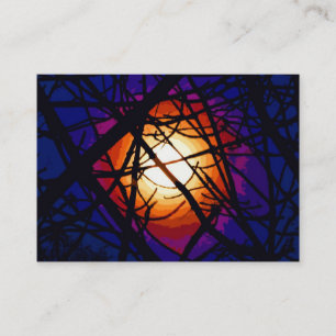 Carte De Visite ATC d'abrégé sur lune en verre souillé