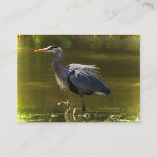 Carte De Visite ATC du Grand Héron Bleu