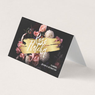 Carte De Visite Atelier de fleurs Black Gold
