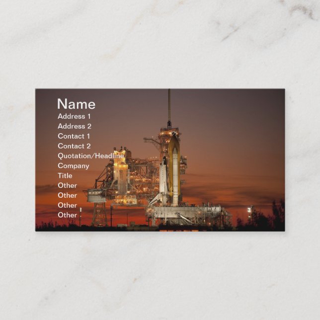 Carte De Visite Atlantis Space Shuttle lancement NASA (Devant)