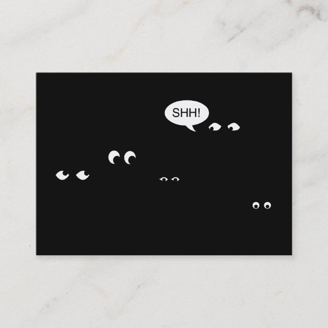 Carte De Visite attente à la fête surprise noire (Devant)